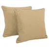 Blazing Needles 18-inch Double-corded Solid Outdoor Spun Polyester Square Throw Pillows With Inserts (set Of 2), San