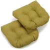 Blazing Needles 19-inch U-shaped Outdoor Spun Polyester Tufted Dining Chair Cushion (set Of 2)