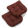 Blazing Needles 19-inch U-shaped Outdoor Spun Polyester Tufted Dining Chair Cushion (set Of 2)