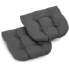 Blazing Needles 19-inch U-shaped Outdoor Spun Polyester Tufted Dining Chair Cushion (set Of 2)