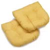 Blazing Needles 19-inch U-shaped Outdoor Spun Polyester Tufted Dining Chair Cushion (set Of 2)