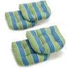 Blazing Needles 19-inch U-shaped Spun Polyester Outdoor Tufted Dining Chair Cushions (set Of 4)