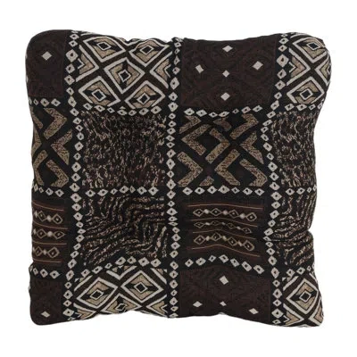 Blazing Needles 19-inch Square Tapestry Tufted Dining Chair Cushion In Congo