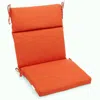 Blazing Needles 20-inch By 42-inch Spun Polyester Solid Outdoor Squared Seat/ Back Chair Cushion, Tangerine Dream