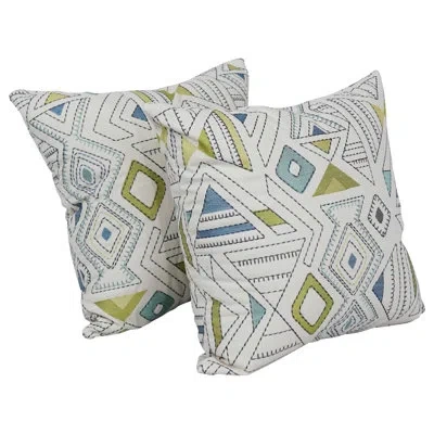 Blazing Needles 20_17-inch Jacquard Throw Pillows With Inserts (set Of 2) In Barista Minera