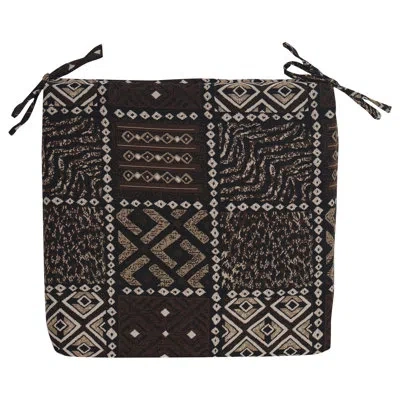 Blazing Needles 20-inch By 19-inch Tapestry Chair Cushion In Congo