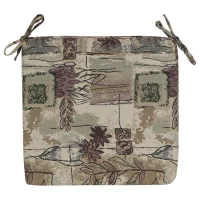Blazing Needles 20-inch By 19-inch Tapestry Chair Cushion In Japanese Gardens