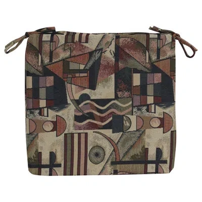 Blazing Needles 20-inch By 19-inch Tapestry Chair Cushion In Picasso