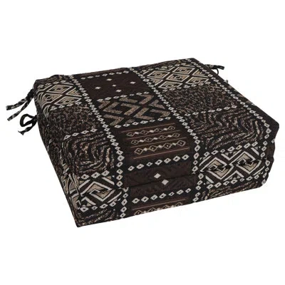 Blazing Needles 20-inch By 19-inch Tapestry Chair Cushions (set Of 2) In Congo