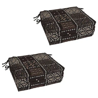 Blazing Needles 20-inch By 19-inch Tapestry Chair Cushions (set Of 4) In Congo