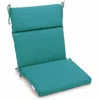 Blazing Needles 20-inch By 42-inch Spun Polyester Solid Outdoor Squared Seat/ Back Chair Cushion, Aqua Blue