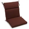 Blazing Needles 22-inch By 45-inch Spun Polyester Solid Outdoor Squared Seat/ Back Chair Cushion, Cocoa