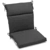 Blazing Needles 22-inch By 45-inch Spun Polyester Solid Outdoor Squared Seat/ Back Chair Cushion, Cool Gray