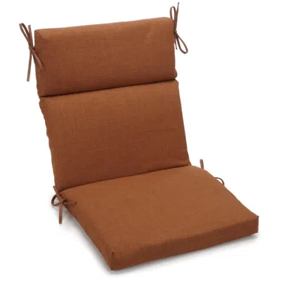 Blazing Needles 22-inch By 45-inch Spun Polyester Solid Outdoor Squared Seat/ Back Chair Cushion, Mocha In Brown