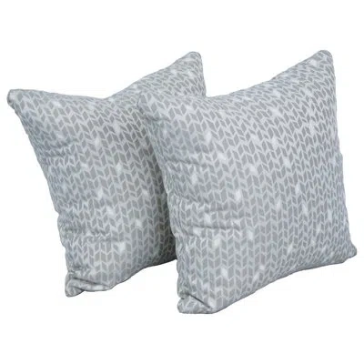 Blazing Needles 22_17-inch Jacquard Throw Pillows With Inserts (set Of 2) In Banyan Linen
