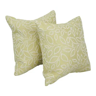 Blazing Needles 25_17-inch Jacquard Throw Pillows With Inserts (set Of 2) In Florian Pineap