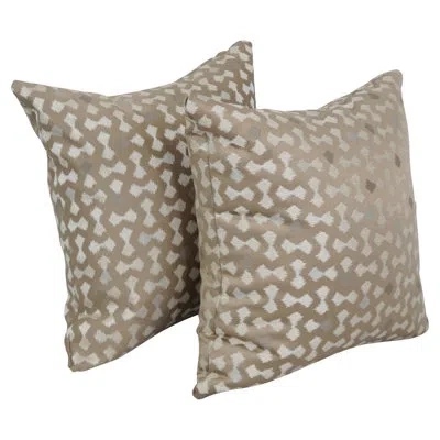 Blazing Needles 30_17-inch Jacquard Throw Pillows With Inserts (set Of 2) In Talamols Camel
