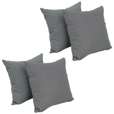 Blazing Needles 40_17-inch Jacquard Throw Pillows With Inserts (set Of 4) In Hazeltsb Domino