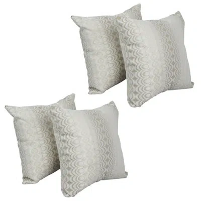 Blazing Needles 44_17-inch Jacquard Throw Pillows With Inserts (set Of 4) In Torero Dune