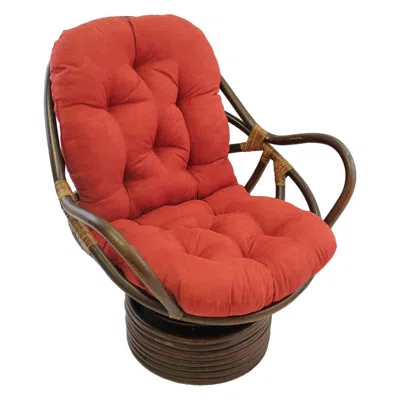 Blazing Needles 48-inch By 24-inch Solid Micro Suede Swivel Rocker Cushion