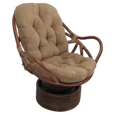 Blazing Needles 48-inch By 24-inch Solid Micro Suede Swivel Rocker Cushion