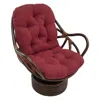 Blazing Needles 48-inch By 24-inch Solid Micro Suede Swivel Rocker Cushion