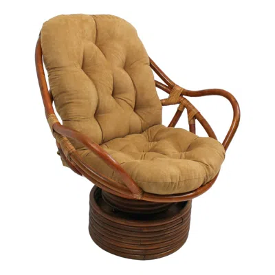 Blazing Needles 48-inch By 24-inch Solid Micro Suede Swivel Rocker Cushion