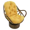 Blazing Needles 48-inch By 24-inch Solid Micro Suede Swivel Rocker Cushion