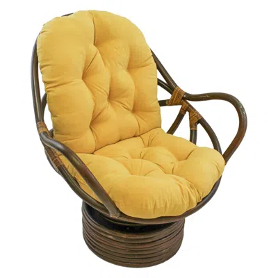 Blazing Needles 48-inch By 24-inch Solid Micro Suede Swivel Rocker Cushion