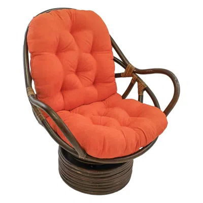 Blazing Needles 48-inch By 24-inch Solid Micro Suede Swivel Rocker Cushion