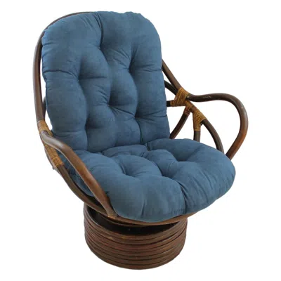 Blazing Needles 48-inch By 24-inch Solid Micro Suede Swivel Rocker Cushion