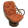 Blazing Needles 48-inch By 24-inch Solid Micro Suede Swivel Rocker Cushion