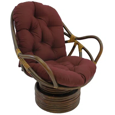 Blazing Needles 48-inch By 24-inch Solid Twill Swivel Rocker Cushion