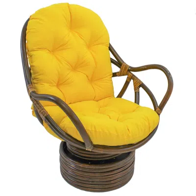 Blazing Needles 48-inch By 24-inch Solid Twill Swivel Rocker Cushion