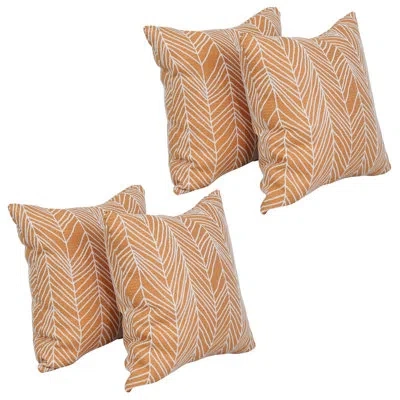Blazing Needles 48_17-inch Jacquard Throw Pillows With Inserts (set Of 4) In Demeter Bitter