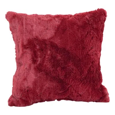 Blazing Needles 51_17-inch Polyester Fur Throw Pillow In Naples Cranbe