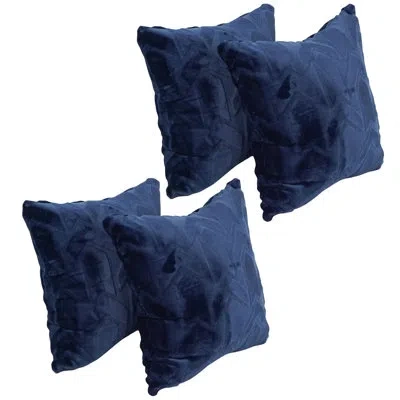 Blazing Needles 54_17-inch Polyester Fur Throw Pillows In Agora Atlantis