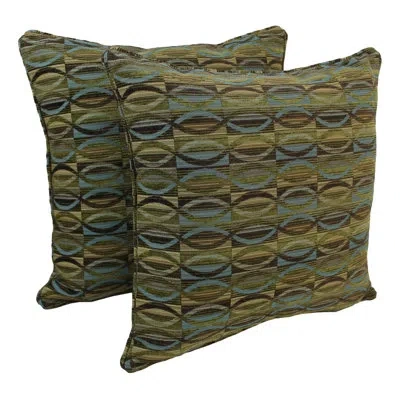 Blazing Needles Amalfi Chenille Throw Pillow In Earthen Waves
