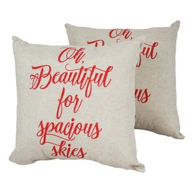 Blazing Needles America The Beautiful Indoor/outdoor Throw Pillow