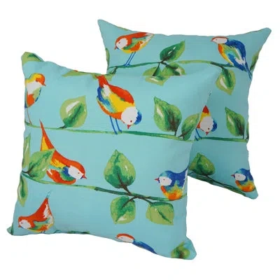 Blazing Needles Belfield Indoor/outdoor Throw Pillow In Bird Branch