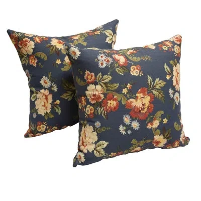Blazing Needles Bloom Throw Pillow In Royal Bloom