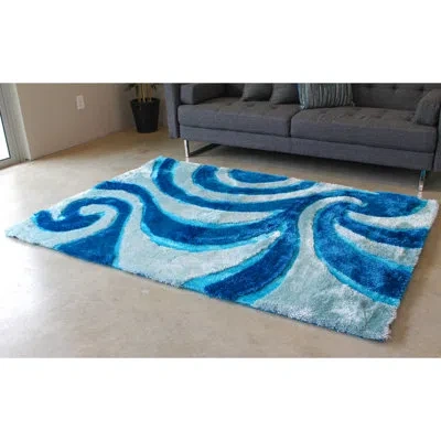 Blazing Needles Blue/gray Area Rug