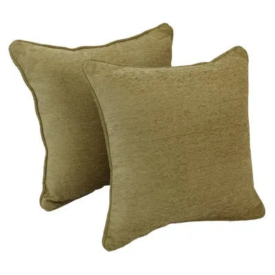Blazing Needles Chenille Throw Pillow In Brown