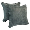 Blazing Needles Chenille Throw Pillow In Grey Solid