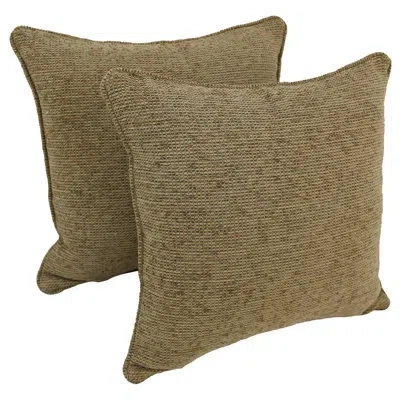 Blazing Needles Chenille Throw Pillow In Macaroon