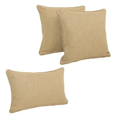 Blazing Needles Corded Outdoor Pillow Set In Sandstone
