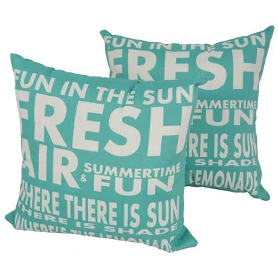 Blazing Needles Designer Indoor/outdoor Throw Pillow In Fun In The Sun