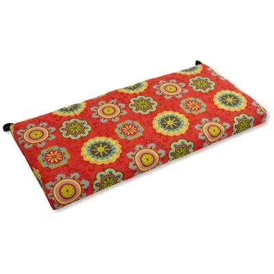 Blazing Needles Farmington Indoor/outdoor Bench Cushion In Farmington Terrace Grenadine