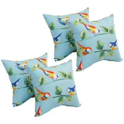 Blazing Needles Forney Indoor/outdoor Throw Pillow In Bird Branch