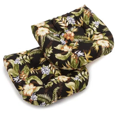 Blazing Needles Freeport Indoor/outdoor Lounge Chair Cushion In Black